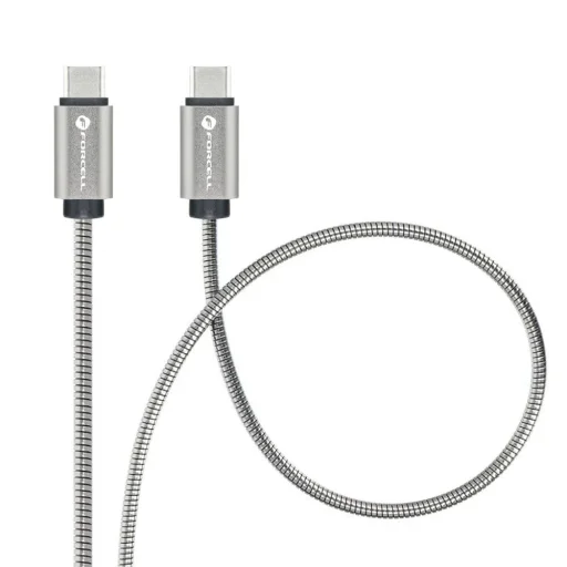 FORCELL F-ENERGY Metal C239 kábel Type C to Type C PD QC4.0 5A 100W E-mark 2 m ezüst - 3