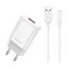 JELLICO fali töltő EU01 2.4A 12W 1xUSB + kábel Lightning Fehér - 2