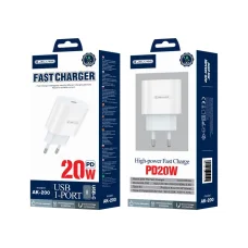 JELLICO fali töltő AK200 PD 20W 1xUSB-C fehér