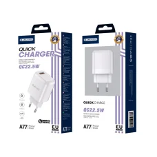 JELLICO fali töltő A77 22,5W 1xUSB QC3.0 + kábel Micro USB Fehér