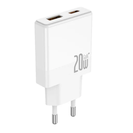 JELLICO hálózati töltő EU57 PD 20W 1xUSB-C + 1xUSB QC3.0 Fehér - 4