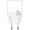 JELLICO fali töltő EU57 PD 20W 1xUSB-C + 1xUSB QC3.0 + kábel USB-C - Lightning Fehér thumbnail