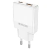 JELLICO fali töltő EU57 PD 20W 1xUSB-C + 1xUSB QC3.0 + kábel USB-C - Lightning Fehér thumbnail