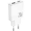 JELLICO fali töltő EU57 PD 20W 1xUSB-C + 1xUSB QC3.0 + kábel USB-C - Lightning Fehér thumbnail