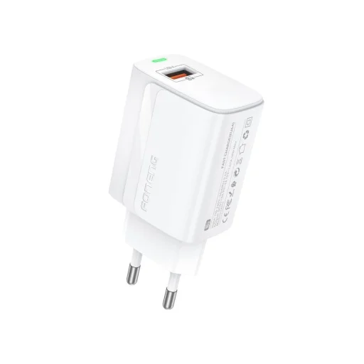 FONENG hálózati töltő EU64 18W 1xUSB QC3.0 + kábel Lightning Fehér - 3