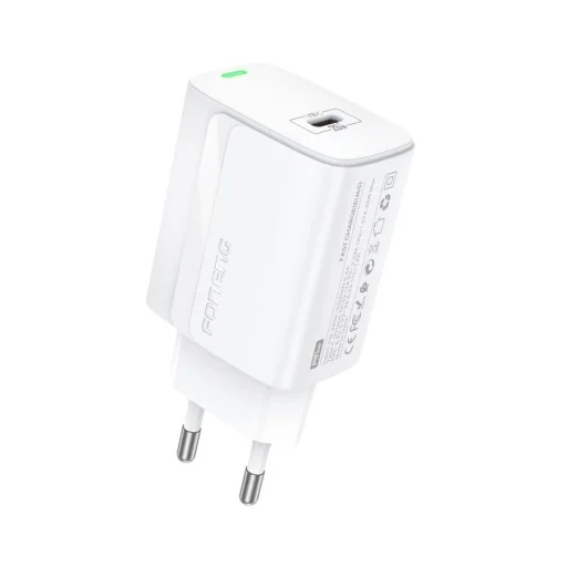 FONENG hálózati töltő EU65 PD 20W 1xUSB-C + kábel USB-C - USB-C Fehér - 3