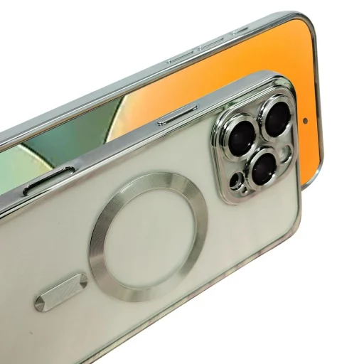  iPhone 14 Pro Max Ezüst Metal tok MagS - 3