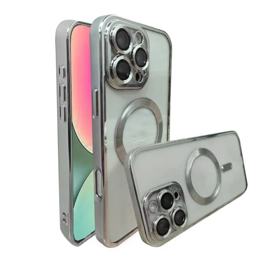  iPhone 14 Pro Max Ezüst Metal tok MagS - 1