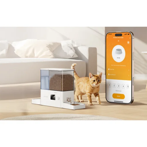 Rojeco Új 2 az 1-ben okos szökőkút és etető WiFi (fehér) - 3