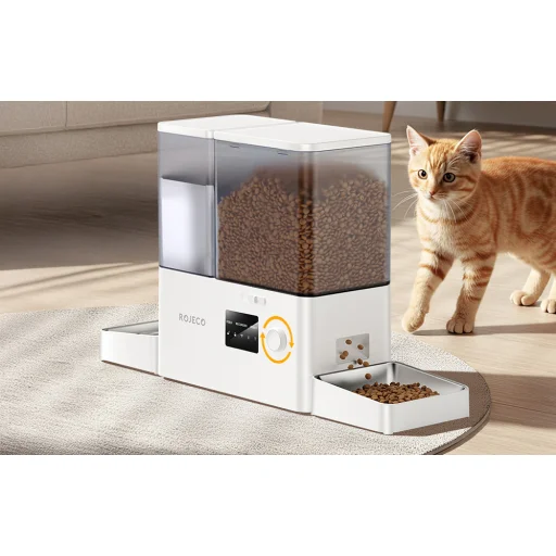 Rojeco Új 2 az 1-ben okos szökőkút és etető WiFi (fehér) - 5