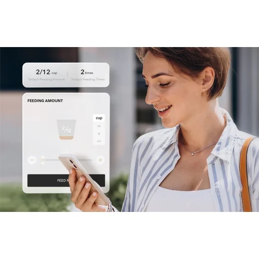 Petlibro Granary WiFi okos ételadagoló, 5L (fekete) - 6