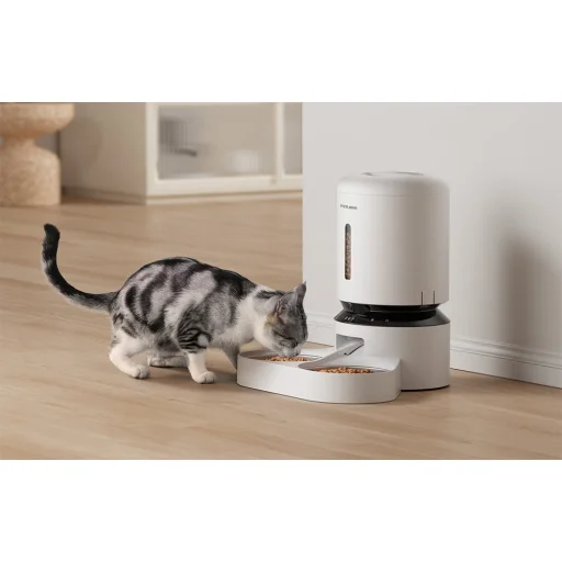 Petlibro Granary Kamera Etető Dupla Tálcával, 5L (fehér) kisállatoknak wifi - 4