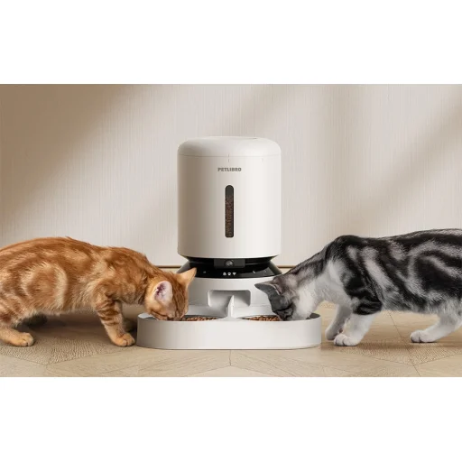 Petlibro Granary Kamera Etető Dupla Tálcával, 5L (fehér) kisállatoknak wifi - 9