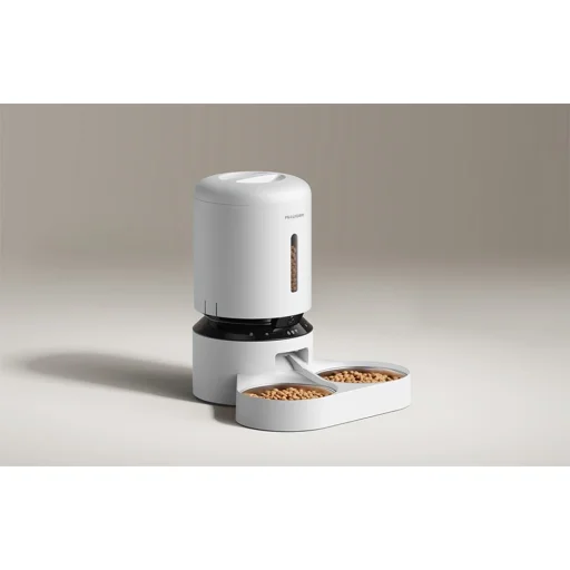 Petlibro Granary Kamera Etető Dupla Tálcával, 5L (fehér) kisállatoknak wifi - 10