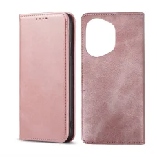 Honor 400 mágneses PU bőr fliptok kártyatartóval pánt nélküli rózsaszín Alphajack