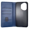 Honor 400 mágneses PU bőr fliptok kártyatartóval pánt nélküli kék Alphajack - 2