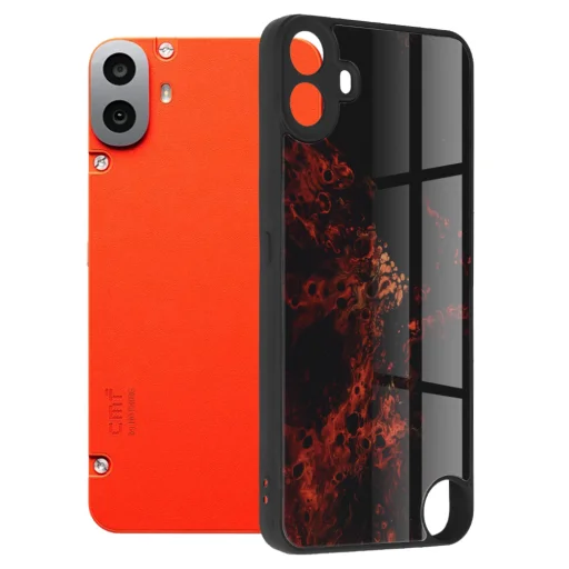  Techsuit - Glaze Sorozat - Nothing CMF Telefon 1 - Vörös Köd tok - 1