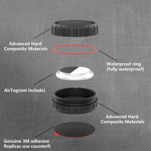 Tech-protect 3m Pouch Apple Airtag 1 / 2 Fekete - 5