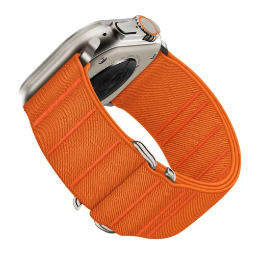 Tech-protect Nylon Slip Apple Watch 6 / 7 / 8 / 9 / 10 / 11 / Se / Ultra 1 / 2 (44 / 45 / 46 / 49 mm) narancs - 3