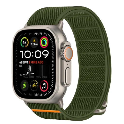 Tech-protect Nylon Slip Apple Watch 6 / 7 / 8 / 9 / 10 / 11 / Se / Ultra 1 / 2 (44 / 45 / 46 / 49 Mm) Khaki - 2