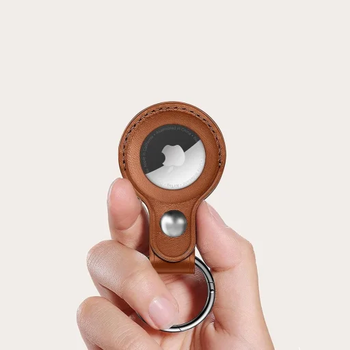 Tech-protect Naturalfit Apple Airtag 1 / 2 Barna - 3