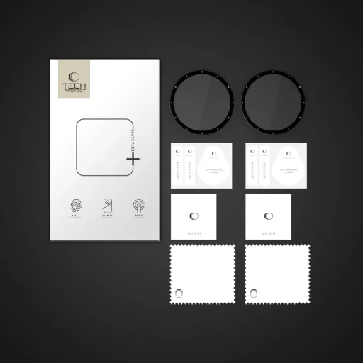 Tech-Protect Glass Flex+ 2-csomag Garmin Venu 3 Fekete üvegfólia - 4