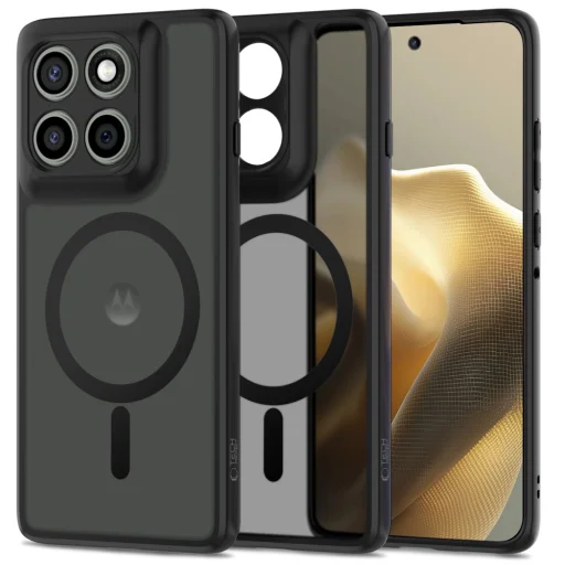 Tech-protect Magmat Magsafe Motorola Edge 60 Pro Matt Fekete tok - 1