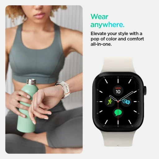 Spigen Nano Pop Apple Watch 6 / 7 / 8 / 9 / 10 / 11 / SE (40 / 41 / 42 mm) Narancs Bézs - 12