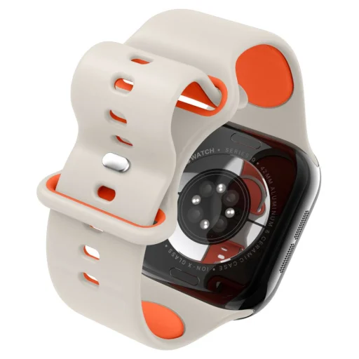 Spigen Nano Pop Apple Watch 6 / 7 / 8 / 9 / 10 / 11 / SE (40 / 41 / 42 mm) Narancs Bézs - 7