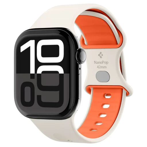 Spigen Nano Pop Apple Watch 6 / 7 / 8 / 9 / 10 / 11 / SE (40 / 41 / 42 mm) Narancs Bézs - 1