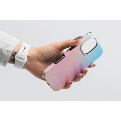 FORCELL F-PROTECT Mirage, katonai tesztelt tok MagSafe kompatibilis IPHONE 15 PRO MAX-ra rózsaszínkék tok - 11