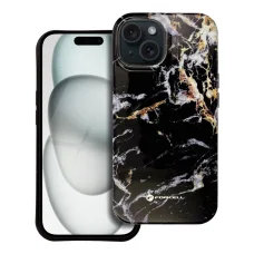 FORCELL F-PROTECT Mirage, katonai ejtésvizsgált tok MagSafe kompatibilitással iPhone 15 Pro fekete márvány tok