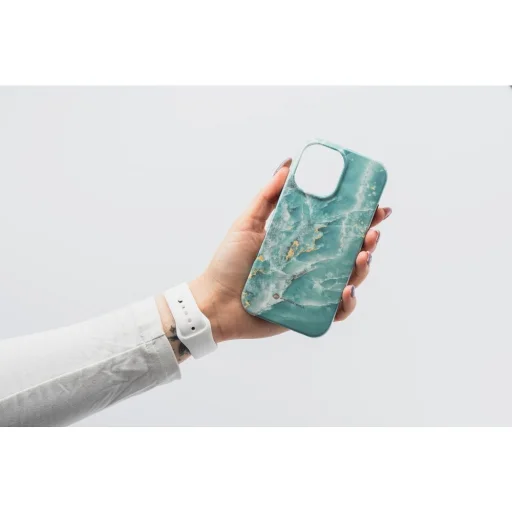 FORCELL F-PROTECT Mirage, Military Drop-Tested tok MagSafe kompatibilitással, IPHONE 15 PRO, zöld márvány - 10