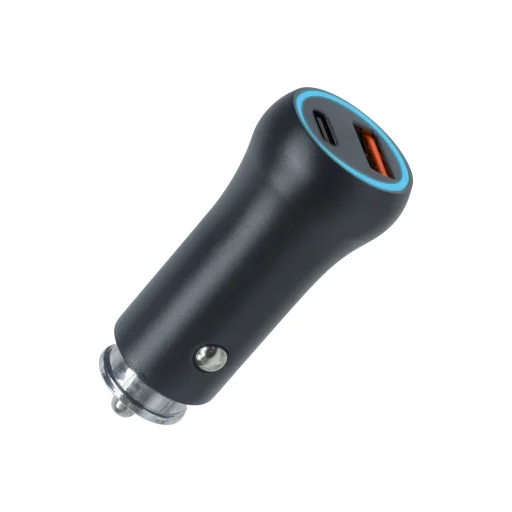 Setty autós töltő USB-A + USB-C 20W CC-AC-201 fekete - 1
