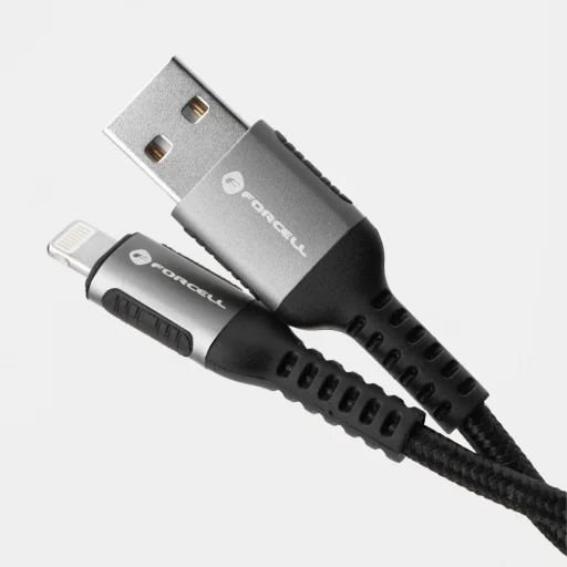 FORCELL F-ENERGY C257 Lightning USB kábel 2,4A 12W Cafule 0,25 m fekete - 8