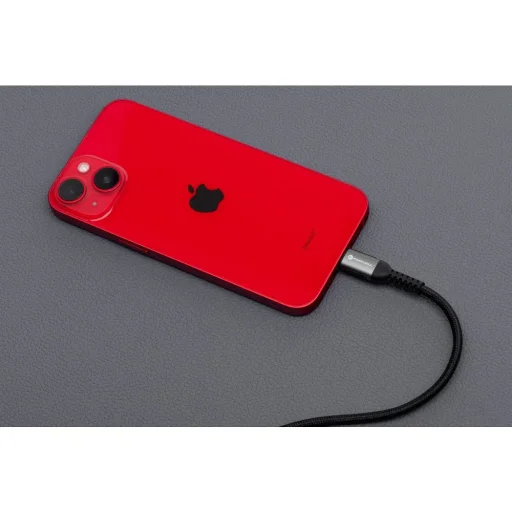 FORCELL F-ENERGY C257 Lightning USB kábel 2,4A 12W Cafule 0,25 m fekete - 5