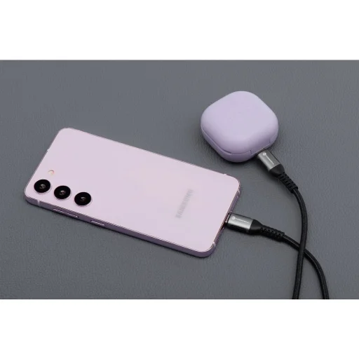 FORCELL F-ENERGY C263 Type-C kábel QC4.0 PD 5A 240W Cafule 0,5 m fekete - 3