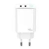 JELLICO fali töltő EU19 GaN PD 40W 2xUSB-C + kábel USB-C - USB-C Fehér - 3
