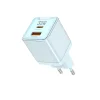 JELLICO fali töltő EU55 GaN PD 33W 1xUSB-C + 1xUSB QC3.0 Kék thumbnail