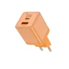 JELLICO fali töltő EU55 GaN PD 33W 1xUSB-C + 1xUSB QC3.0 Narancssárga thumbnail