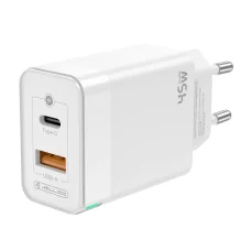 JELLICO hálózati töltő C107 GaN PD 45W 1xUSB-C + 1xUSB QC3.0 Fehér