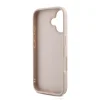  iPhone 16 Pink Guess PU 4G Fém Logós Pántos Tok - 5