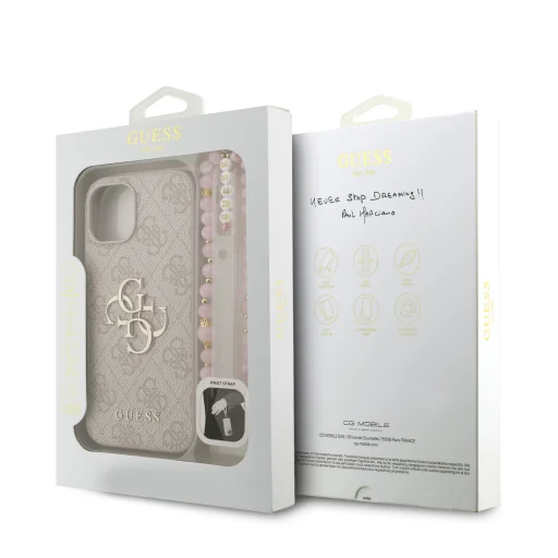 Guess PU 4G Metal Logo Strap tok iPhone 15 pink - 7