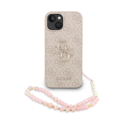 Guess PU 4G Metal Logo Strap tok iPhone 15 pink - 1
