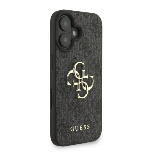  iPhone 16 Fekete Guess PU 4G Metal Logo Szíjas tok - 3