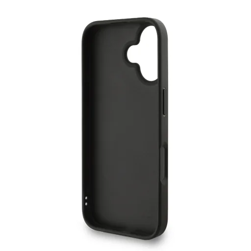  iPhone 16 Fekete Guess PU 4G Metal Logo Szíjas tok - 5