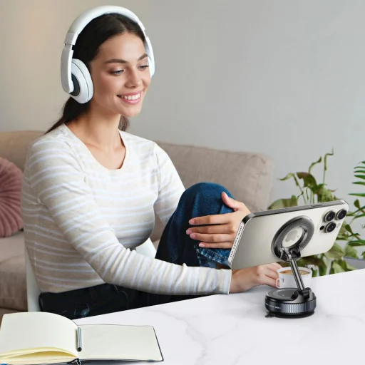 Tech-protect N60 Mágneses Magsafe Szélvédőre és Műszerfalra szerelhető autós tartó Fekete - 6