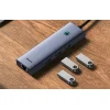 Baseus UltraJoy 4 az 1-ben hub, USB-C 3x + USB 3.0 + RJ45 (szürke) thumbnail