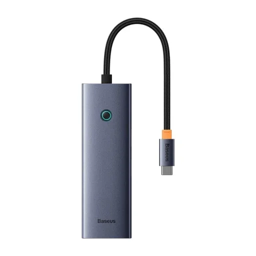 Baseus UltraJoy 4 az 1-ben hub, USB-C 3x + USB 3.0 + RJ45 (szürke) - 2