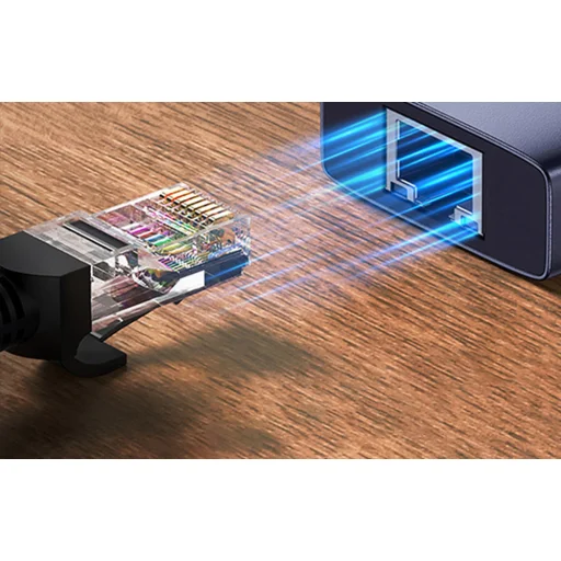 Baseus UltraJoy 4 az 1-ben hub, USB-C 3x + USB 3.0 + RJ45 (szürke) - 13